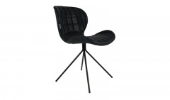 CHAIR BLACK PV LEATHER 